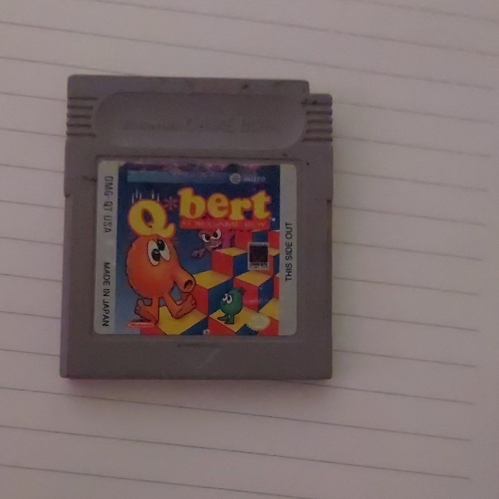 Nintendo Gray Game Boy Cartridge Q‐bert
